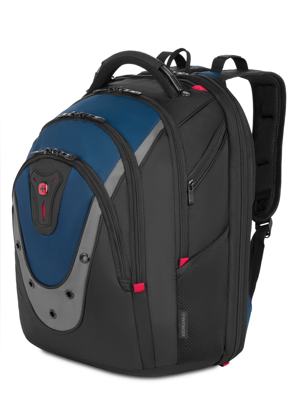 Wenger by Swiss Gear Ibex ScanSmart Laptop Backpack Black Gray Blue 17 Inch